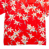 PARADISE FOUND Mens Hawaiian Shirt Red Floral XL