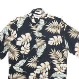 CAMPIA MODA Mens Hawaiian Shirt Black Floral M