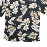 CAMPIA MODA Mens Hawaiian Shirt Black Floral M