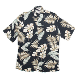 CAMPIA MODA Mens Hawaiian Shirt Black Floral M