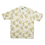 SCANDIA WOODS Mens Hawaiian Shirt Beige Floral XL