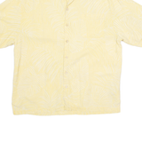 JAMAICA JAXX Mens Hawaiian Shirt Yellow Crazy Pattern M