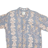 M.E SPORT Mens Hawaiian Shirt Grey Floral L