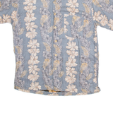 M.E SPORT Mens Hawaiian Shirt Grey Floral L