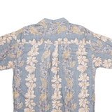M.E SPORT Mens Hawaiian Shirt Grey Floral L