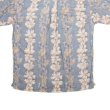 M.E SPORT Mens Hawaiian Shirt Grey Floral L