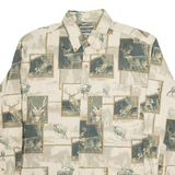 FIELD & STREAM Mens Shirt Brown Crazy Pattern Long Sleeve M