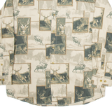 FIELD & STREAM Mens Shirt Brown Crazy Pattern Long Sleeve M