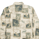 FIELD & STREAM Mens Shirt Brown Crazy Pattern Long Sleeve M