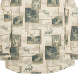 FIELD & STREAM Mens Shirt Brown Crazy Pattern Long Sleeve M