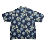 PURITAN Mens Hawaiian Shirt Blue Floral XL