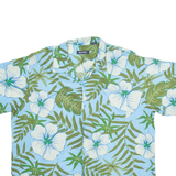 PURITAN Mens Hawaiian Shirt Blue Floral XL