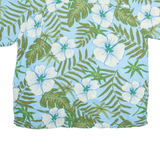 PURITAN Mens Hawaiian Shirt Blue Floral XL