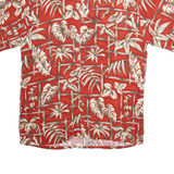 ST JOHN'S BAY Mens Hawaiian Shirt Red Floral M