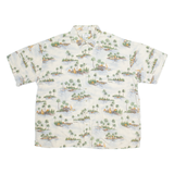 PIERRE CARDIN Mens Hawaiian Shirt Beige Crazy Pattern 2XL