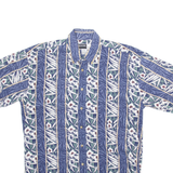 ALEXANDER MARTIN Mens Hawaiian Shirt Blue Crazy Pattern M
