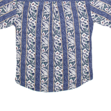 ALEXANDER MARTIN Mens Hawaiian Shirt Blue Crazy Pattern M