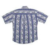 ALEXANDER MARTIN Mens Hawaiian Shirt Blue Crazy Pattern M