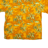 PURITAN Mens Hawaiian Shirt Orange Crazy Pattern L