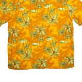 PURITAN Mens Hawaiian Shirt Orange Crazy Pattern L