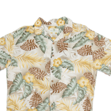 ISLAND SHORES Mens Hawaiian Shirt Beige Floral XL