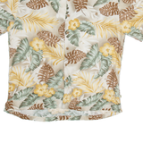ISLAND SHORES Mens Hawaiian Shirt Beige Floral XL