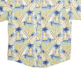NATURAL ISSUE Mens Hawaiian Shirt Blue Crazy Pattern M