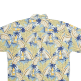 NATURAL ISSUE Mens Hawaiian Shirt Blue Crazy Pattern M