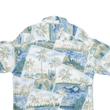 ST JOHN'S BAY Mens Hawaiian Shirt Blue Crazy Pattern L