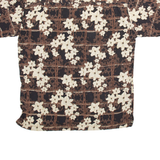 CARIBBEAN BLUES Mens Hawaiian Shirt Black Floral L