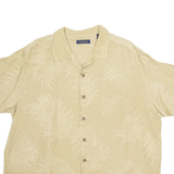 CLUB ROOM Mens Hawaiian Shirt Beige Crazy Pattern 2XL
