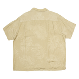 CLUB ROOM Mens Hawaiian Shirt Beige Crazy Pattern 2XL