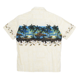 HAWAIIAN COLLECTION Mens Hawaiian Shirt Beige Crazy Pattern S