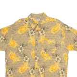 NATURAL ISSUE Mens Hawaiian Shirt Brown Floral XL