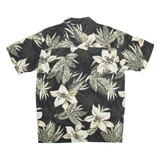 UNTIED Mens Hawaiian Shirt Black Floral L