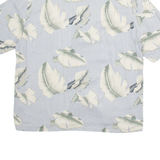 AXIST Mens Hawaiian Shirt Grey Silk Floral XL