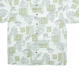 AMERICAN FISHING TACKLE CO Mens Hawaiian Shirt Green Crazy Pattern XL