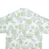 AMERICAN FISHING TACKLE CO Mens Hawaiian Shirt Green Crazy Pattern XL