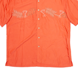 BATIK BAY Mens Hawaiian Shirt Red Floral L