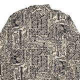 ROUNDTREE & YORKE Mens Shirt Black Crazy Pattern Long Sleeve M