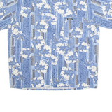 TE MANA Mens Shirt Blue Crazy Pattern L