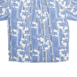 TE MANA Mens Shirt Blue Crazy Pattern L