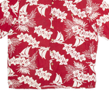 PURITAN Mens Hawaiian Shirt Red Floral L