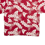 PURITAN Mens Hawaiian Shirt Red Floral L