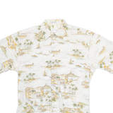 PIERRE CARDIN Mens Shirt Beige Crazy Pattern S