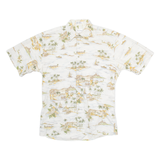 PIERRE CARDIN Mens Shirt Beige Crazy Pattern S