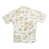 PIERRE CARDIN Mens Shirt Beige Crazy Pattern S