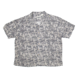 BATIK BAY Mens Shirt Black Silk Crazy Pattern 2XL