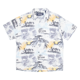 NEWPORT BLUE Corona Extra Mens Shirt White Crazy Pattern M