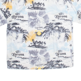 NEWPORT BLUE Corona Extra Mens Shirt White Crazy Pattern M